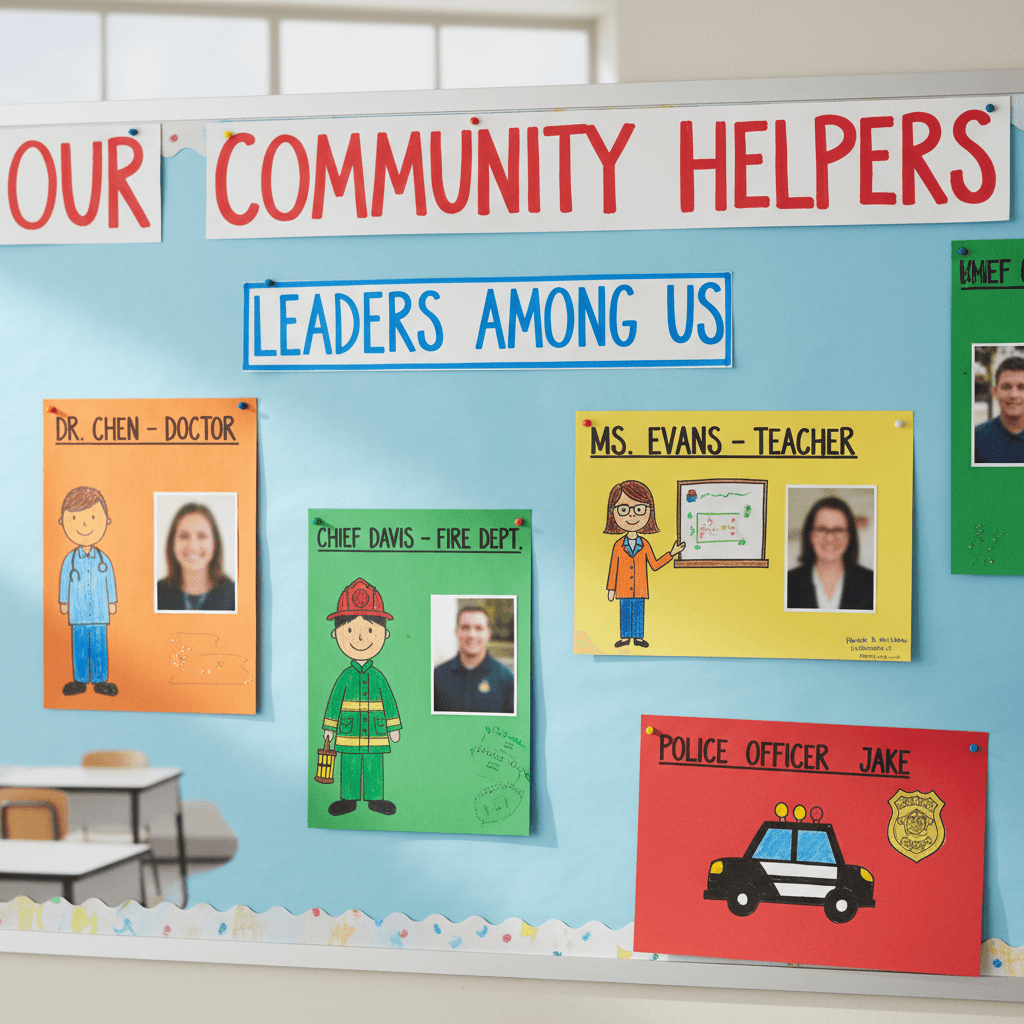 Student posters about community leaders